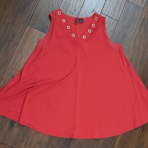 New Directions Reddish Orange Sleeveless V-neck Top size 2X